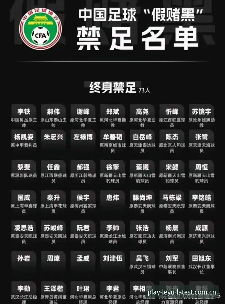 乐鱼app如何下载 中国足协第三批禁足名单全面解析:65人受罚背后的行业乱象与整顿信号